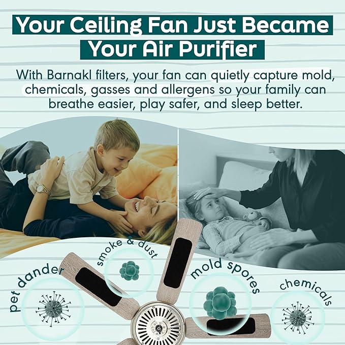 Ceiling Fan Air Filter Pads Trap Dust & Bad Smells