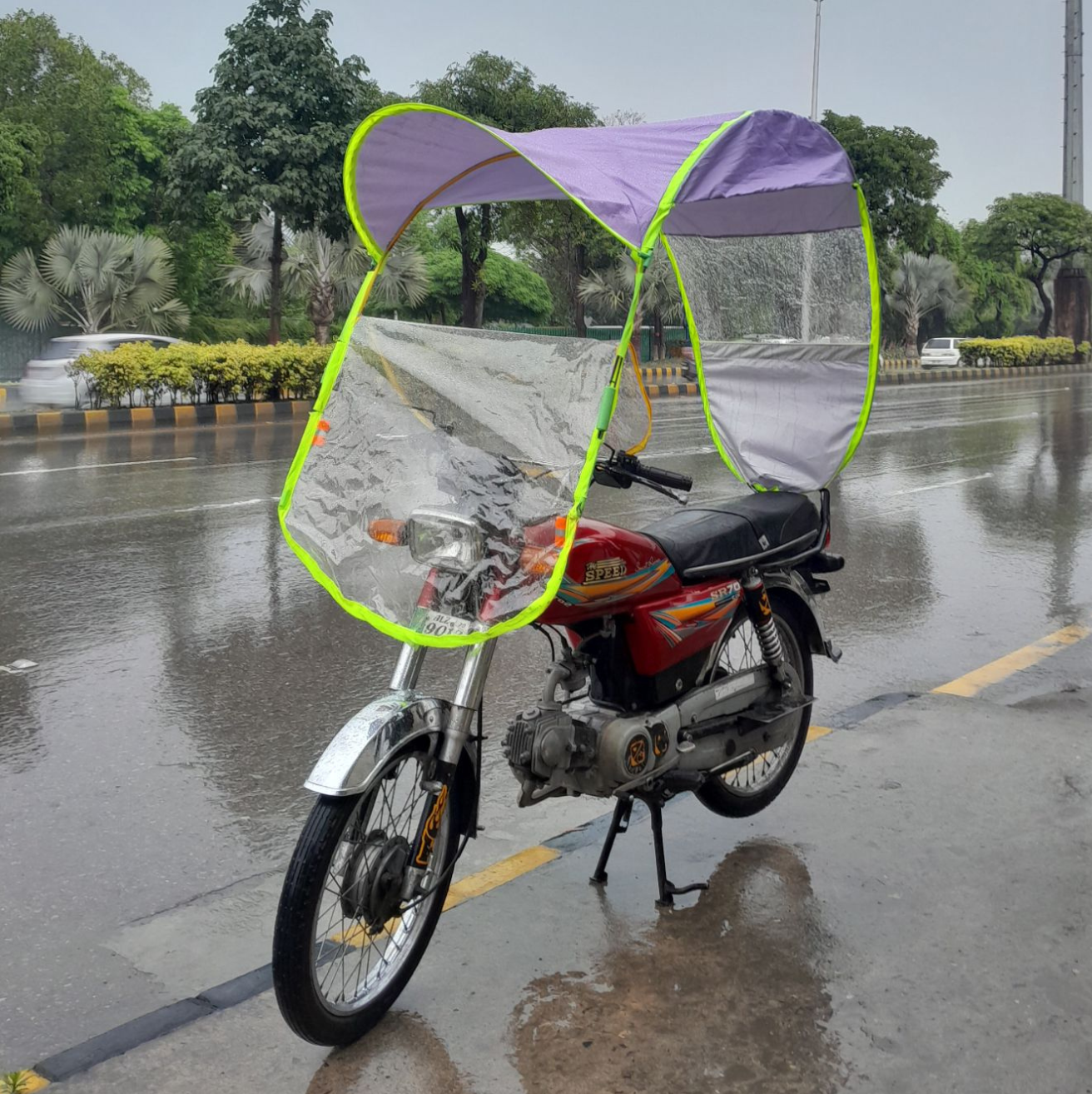 All Weather Bike Umbrella Safe From Rain, Sun & Dust Protection